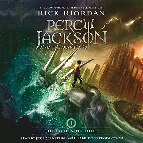 Percy Jackson & The Olympians: The Lightning Thief audiobook cover